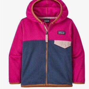 Patagonia T-snap fleece hoodie in size 12-18 months